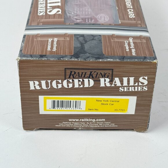 RailKing Rugged Rails MTH 33-7701 New York Central NYC Stock Car O-27 Gauge - Picture 11 of 11